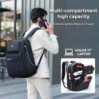 Fenruien Men 36L Business Backpack USB Waterproof  Multi Pocket Backpacks Fit 17.3 Inch Laptop 2