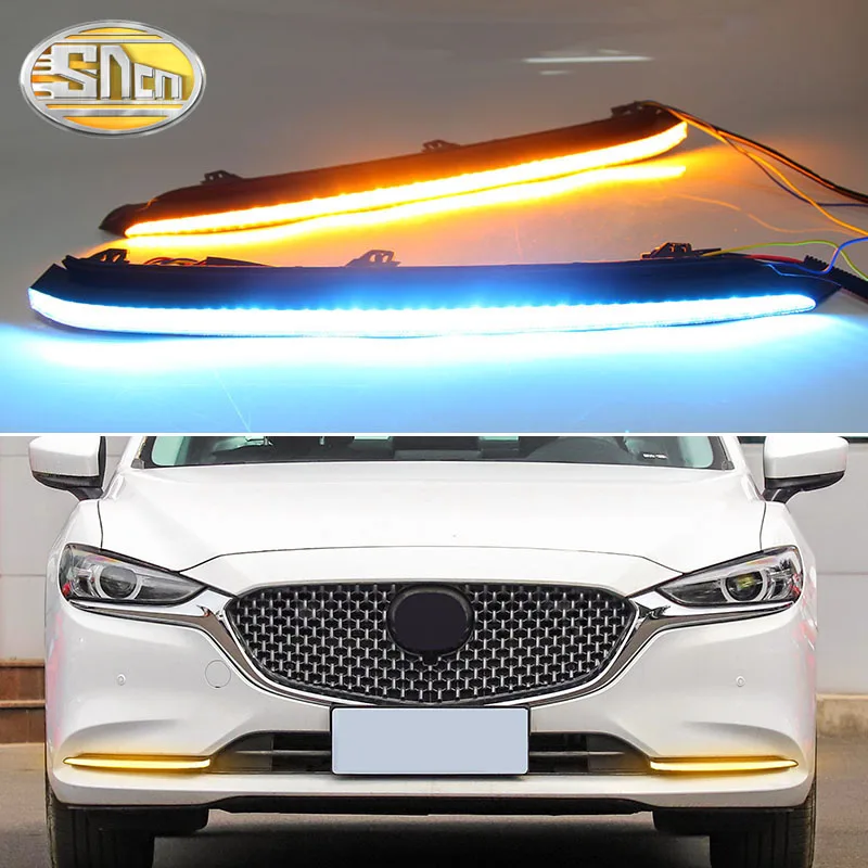 

SNCN LED Daytime Running Light For Mazda 6 Atenza 2020 2021 Car Accessories Waterproof ABS Day Light 12V DRL Fog Lamp Decoration
