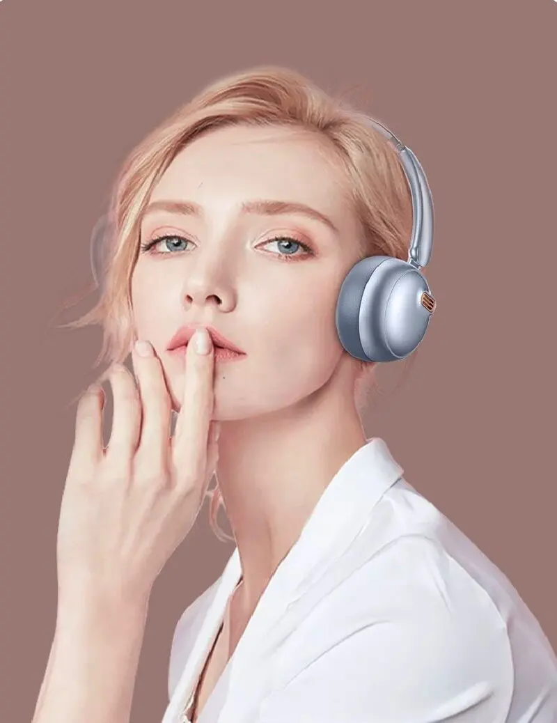 ZECAA سماعة رأس معدنية قابلة للطي ANC بلوتوث لاسلك...