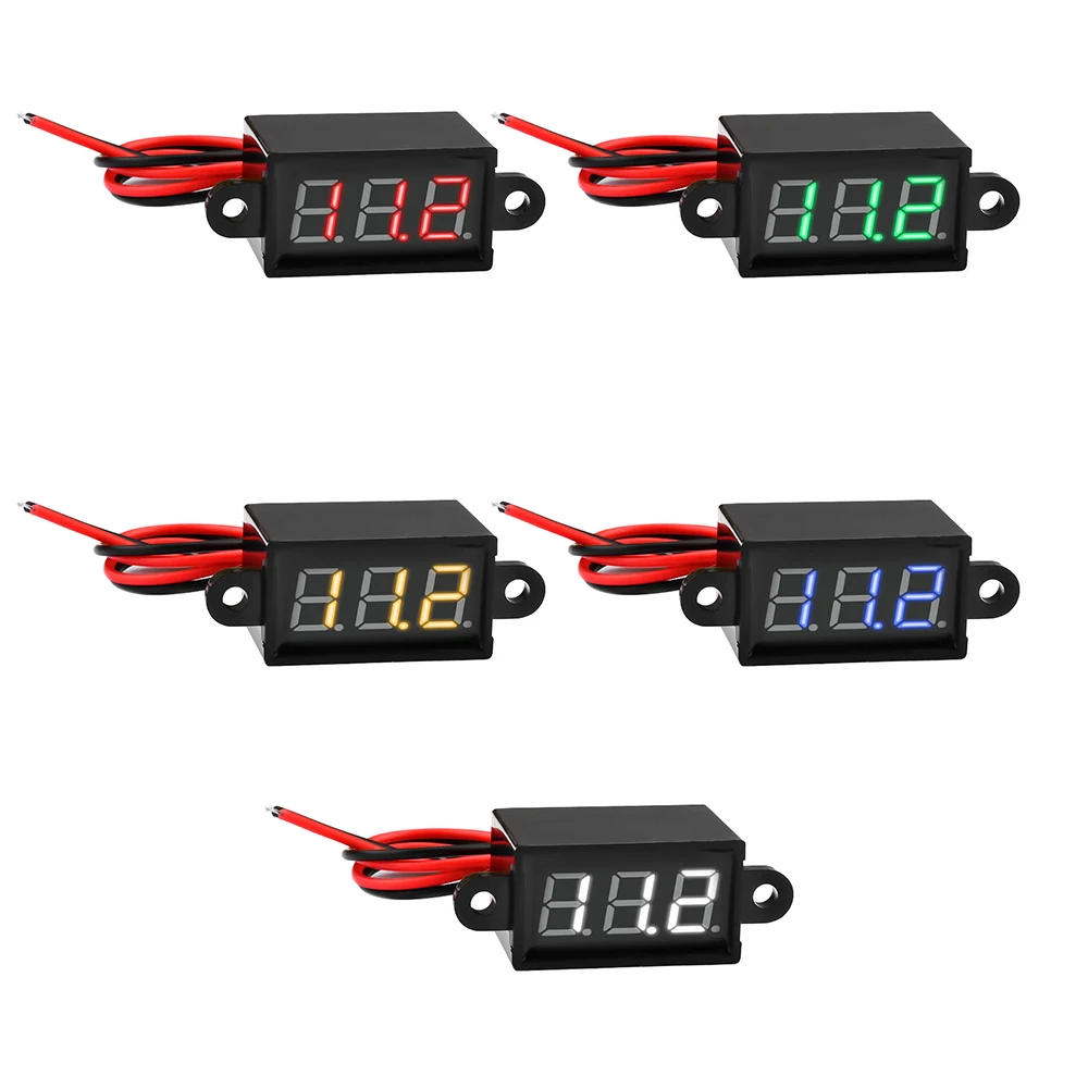 

DC 3.0V-30.0V Digital Car Voltmeter Automotive Voltage Meter Waterproof 12V 24V Motorcycle Vehicle LED Display Voltage Tester