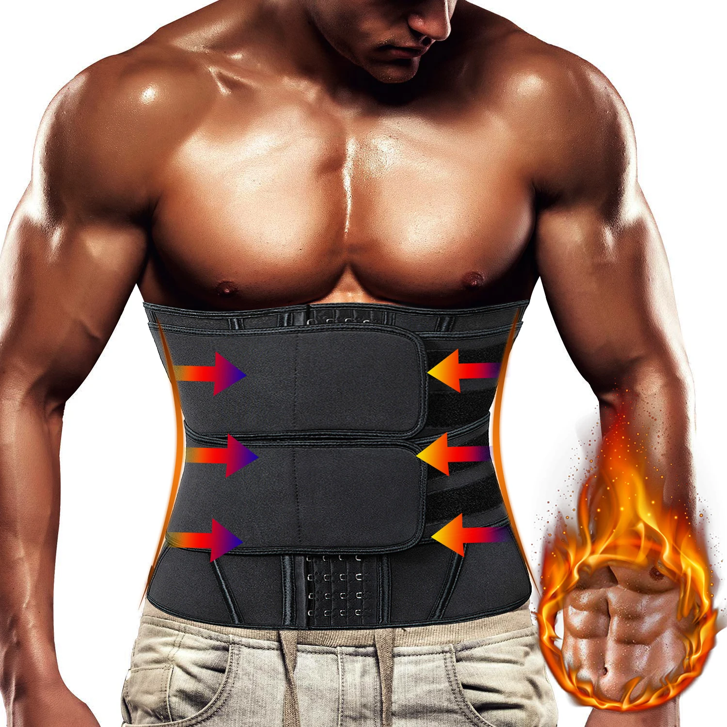 Ceinture Abdominale Fajas Colombianas – Taille 24-42 Pouces, Neuf, Noir