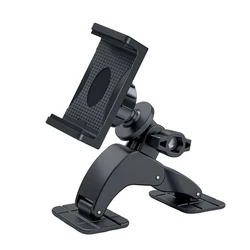 Universal Dashboard Phone Holder with 360° Adjustable Clip and Strong Adhesive (Black)