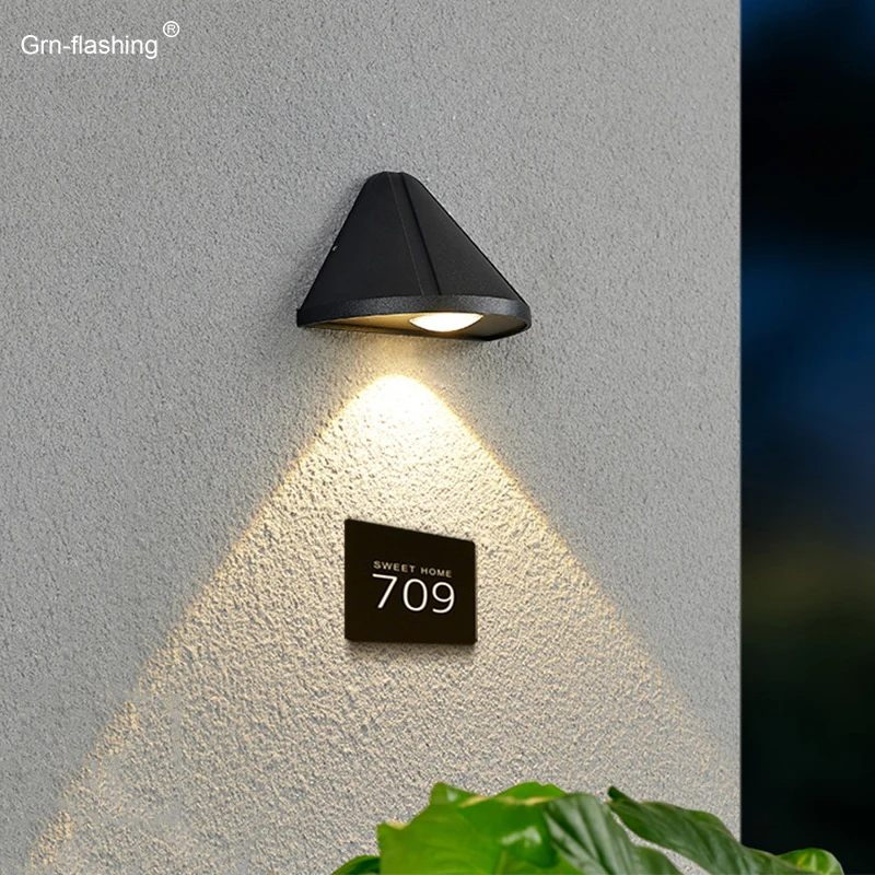

Simple Triangular Creative Wall Lamp LED Home Spotlight IP65 Waterproof Outdoor Wall Lamp for Corridor Bedroom Aisle Lighting