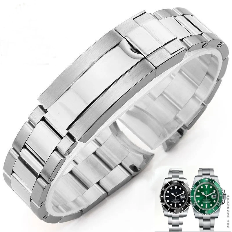Cinturino Per Orologio In Acciaio Inossidabile Solido Per Cinturino Rolex Per Daytona Water Ghost Submariner Strap Orologi Da Uomo Accessori 20Mm