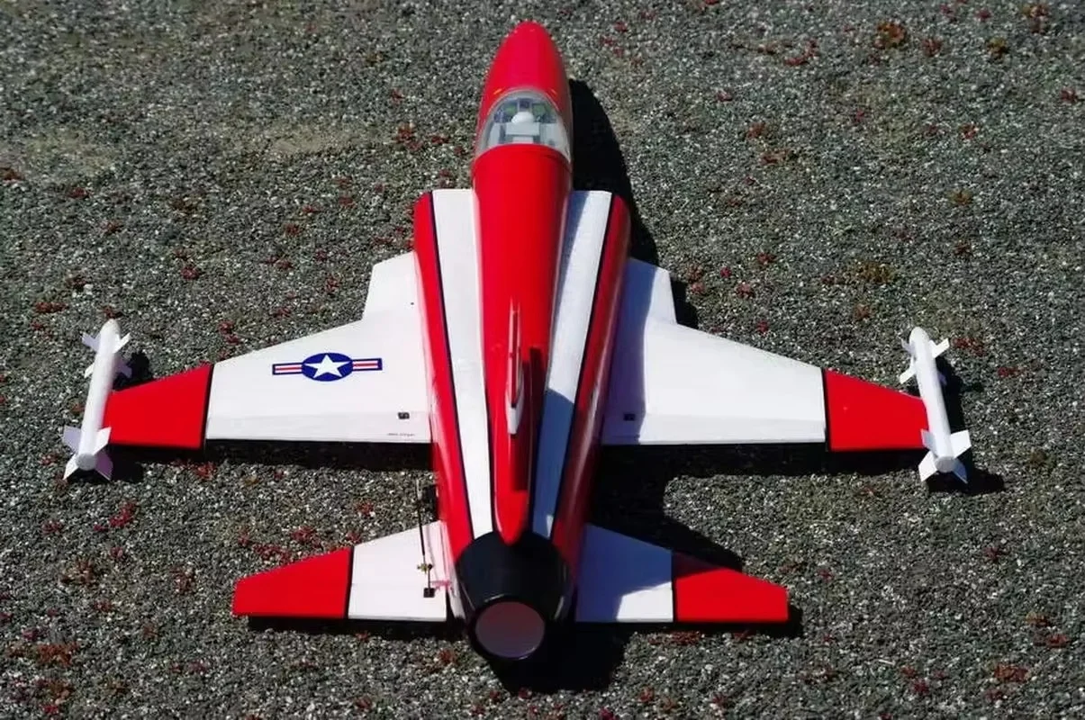 Qtmodel Remote Control  Airplane F20 Tiger Shark 50 Channel Duct Real Machine Toys Kit Empty Machine boy Xmas Birthday kids Gift 5