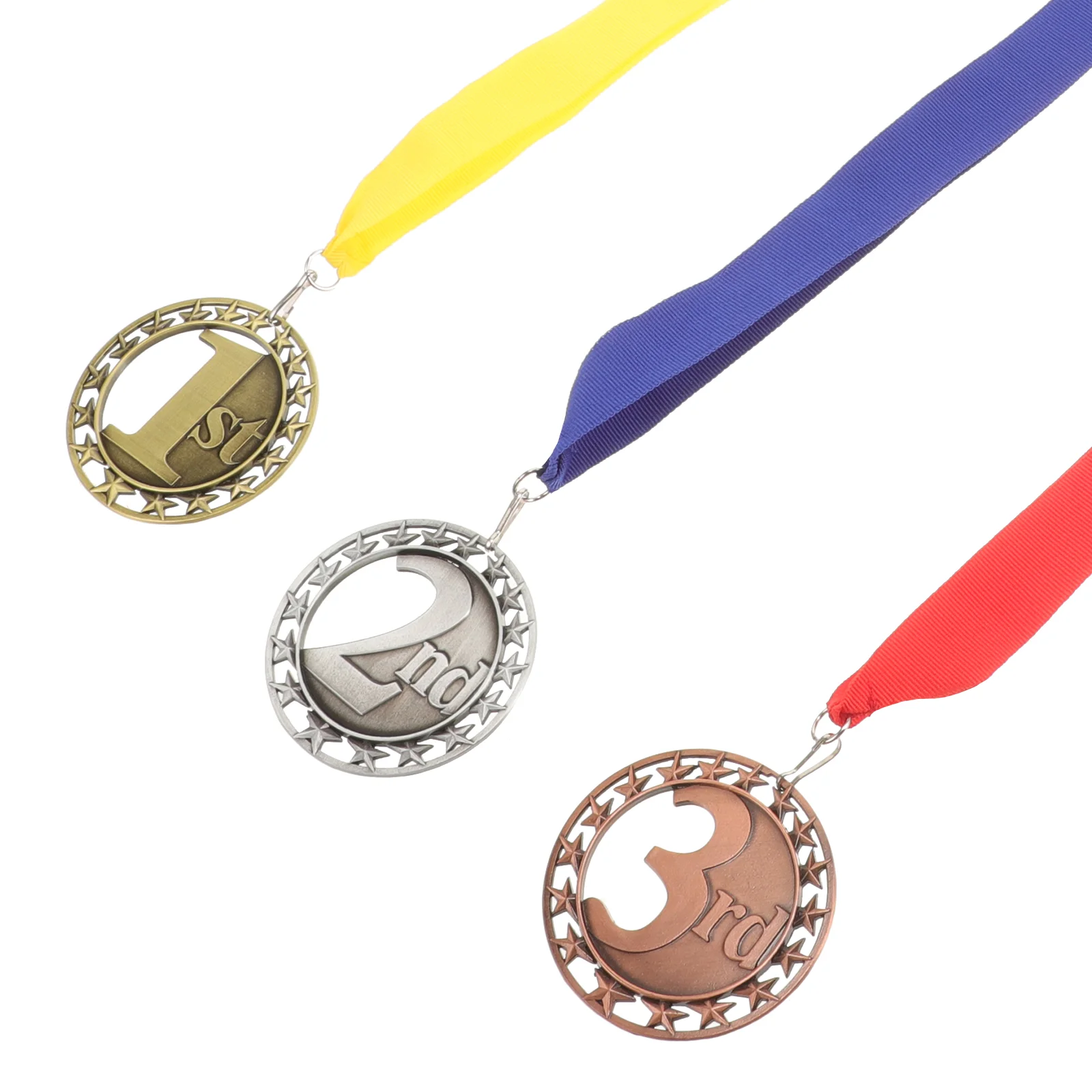 Decorative Medal Sports Game Hanging Medal Round Reward Medal with Ribbon