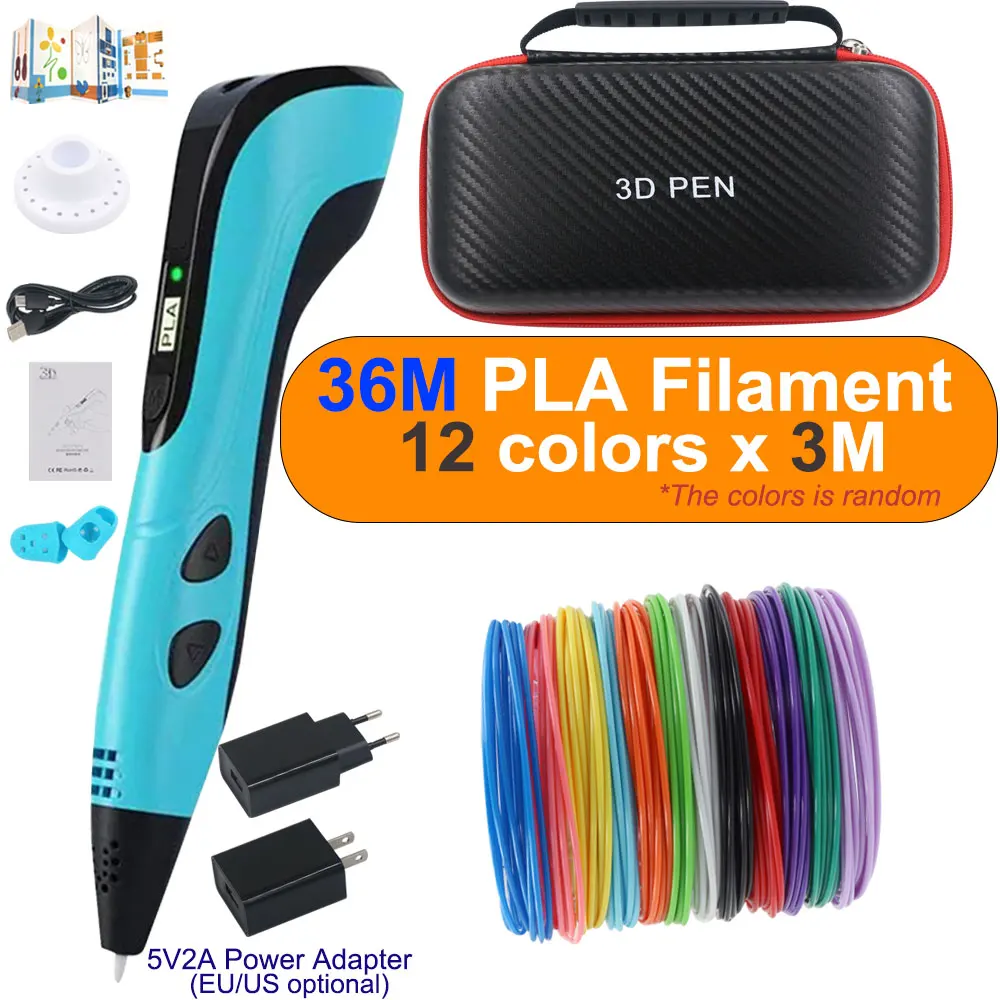 Innovative 3D Printing Pen Kit for Kids with Filament, Power Adapter, and Travel Case, Perfect Birthday or Christmas Gift