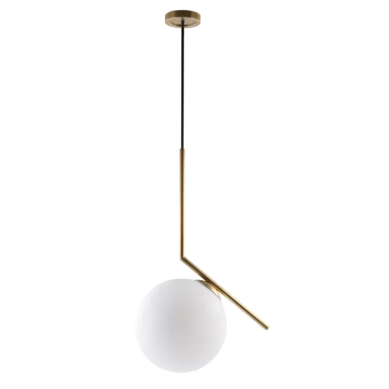 

ZL Glass Ball Chandelier Rear Bedroom Living Room Dining Bedside Bar Personality Small Droplight