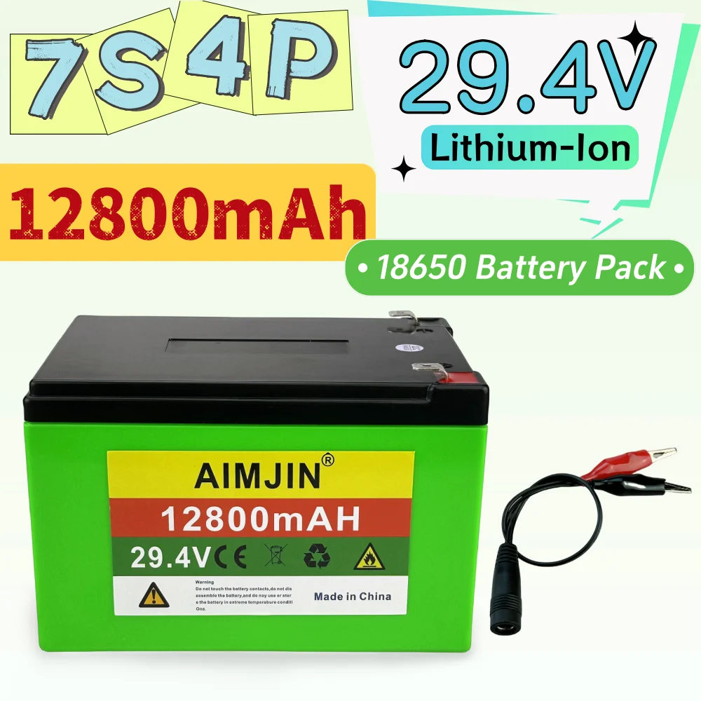 

29,4 в 12800 мАч перезаряжаемый литий-ионный аккумулятор 18650 Встроенный BMS мощный подходит для различных устройств