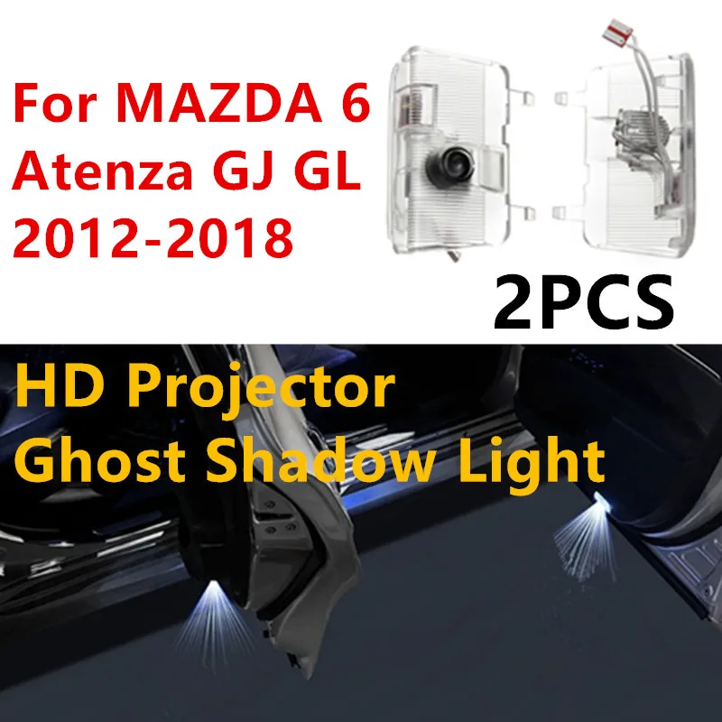 Par De Luces De Cortesía LED Fantasma Para Puertas De Lexus ES, GS, GX, HS, IS, Efecto Sombra 6000K