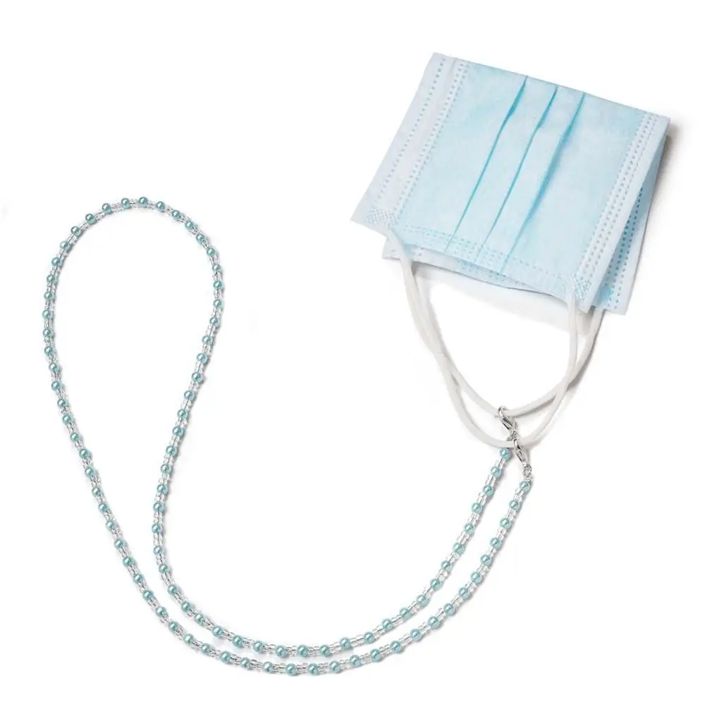 Women Pearl Beaded Mask Lanyard Eeyglasses Rope Sunglasses Chains Glasses Chains Beads Glasses Chain Mask Chains Spectacle Cord - 4