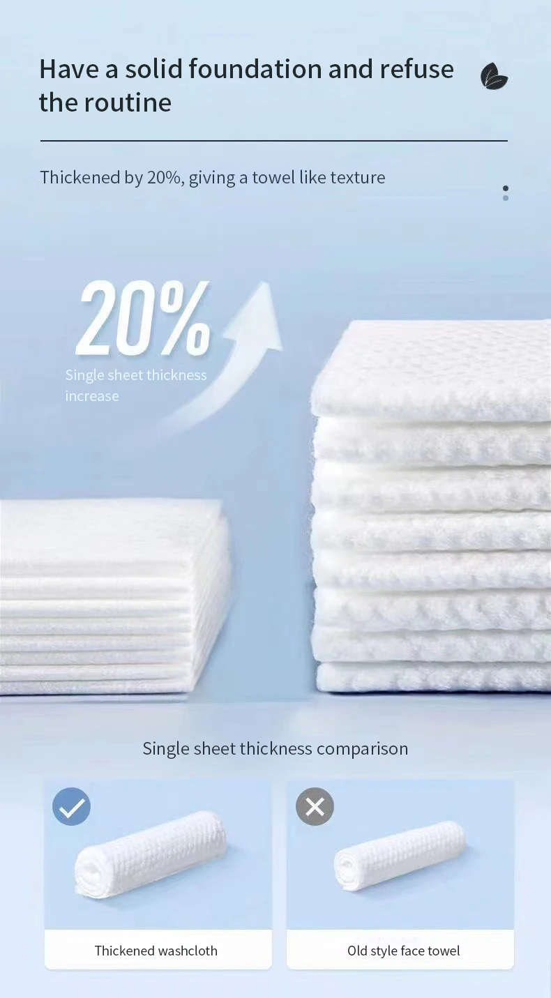 Description Picture 3 of itemExtra Thick Disposable Facial Towels - Gentle and Absorbent Cotton Makeup Remover Wipes