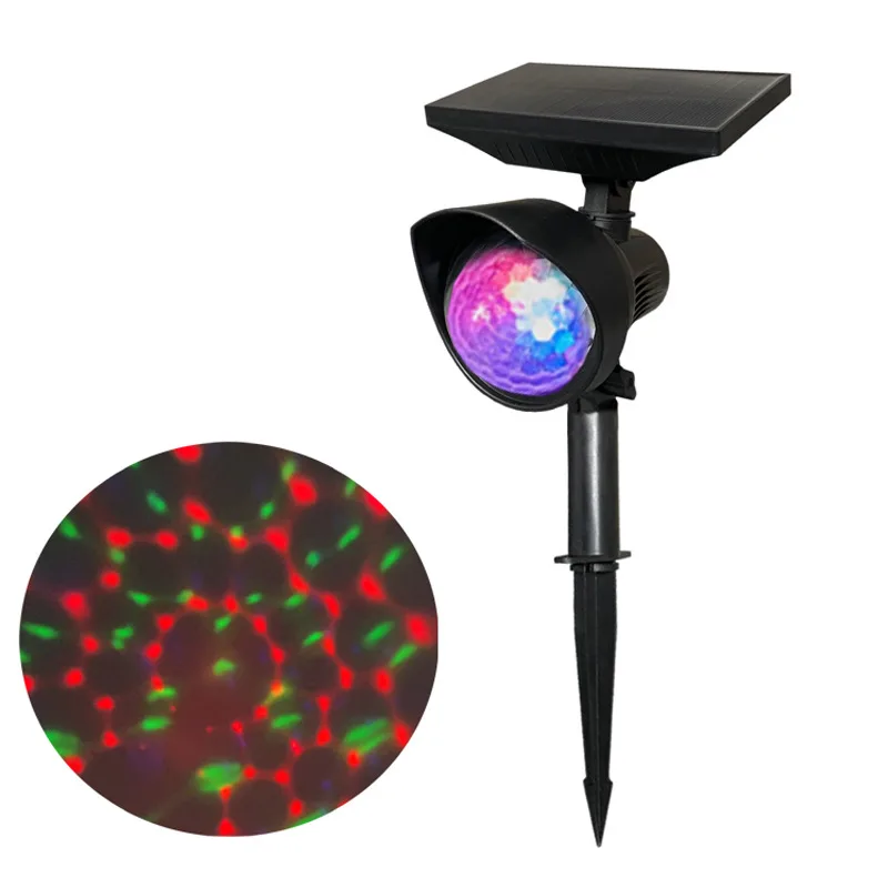 Outdoor Solar Projection Lamp RGB Rotatable Crystal Magic Ball Disco Stage Light Outdoor Lawn Landscape Color LED Light elastic flat deformation ball outdoor training toys magic vent ball funny flat throw toy exploding flying saucer deforming ball