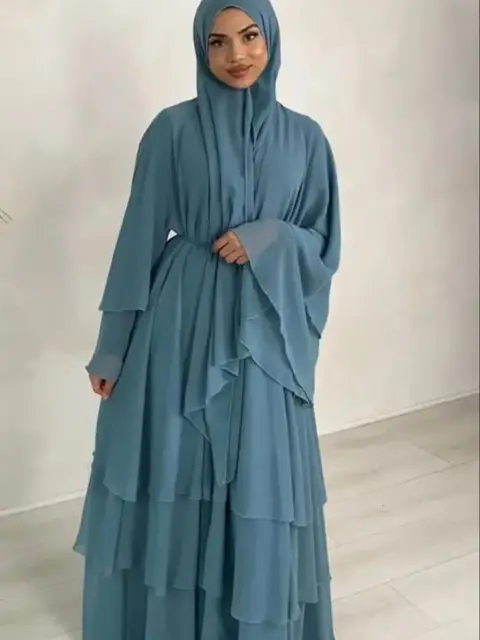 Robe longue en mousseline de soie pour femmes musulmanes, Abaya ouverte, Dubaï, Turquie, Islam, Arabe, Robe musulmane, Caftan marocain