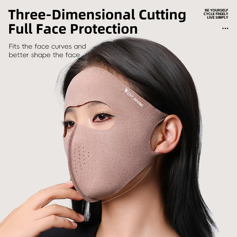 WEST BIKING Windproof Cycling Mask Warm Breathable One-Piece Face Mask for Men And Women Dustproof Sports Hiking Face Cover