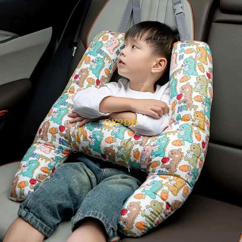QX2D H자형 자동차 뒷좌석 여행 베개 헤드 바디 지지 쿠션 안전 베개