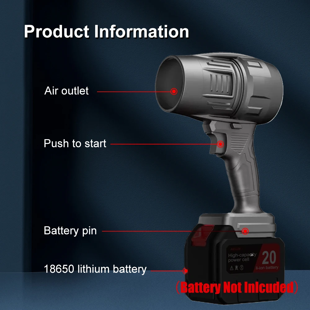 1000W Handheld Car Hair Dryer Cleaning Violent Air Gun Jet Fan Electric Powerful Snow Removal Dryer 70M Turbine Hair Dryer 4