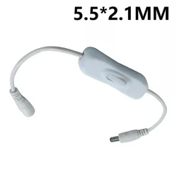 Enhanced Cable Extension with On/Off Switch - 28CM (White - DC)