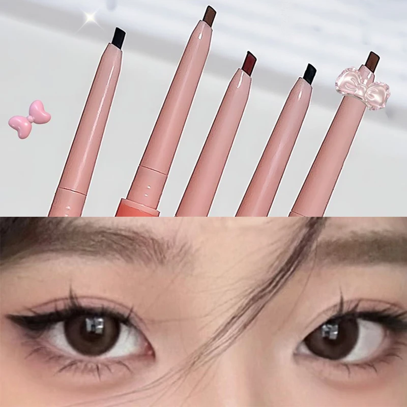 Silky Black Brown Eye Liner Pencil Waterproof Eyeliner Pen Natural Matte Eyeliner Long-lasting Easy To Color Eye Makeup Cosmetic 2