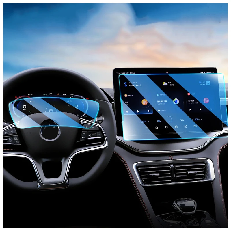 

Закаленное стекло для защиты экрана для BYD song PLUS-dmi 2021 2022 2023 Car12.8inch 15,6 inch GPS навигация и инструмент