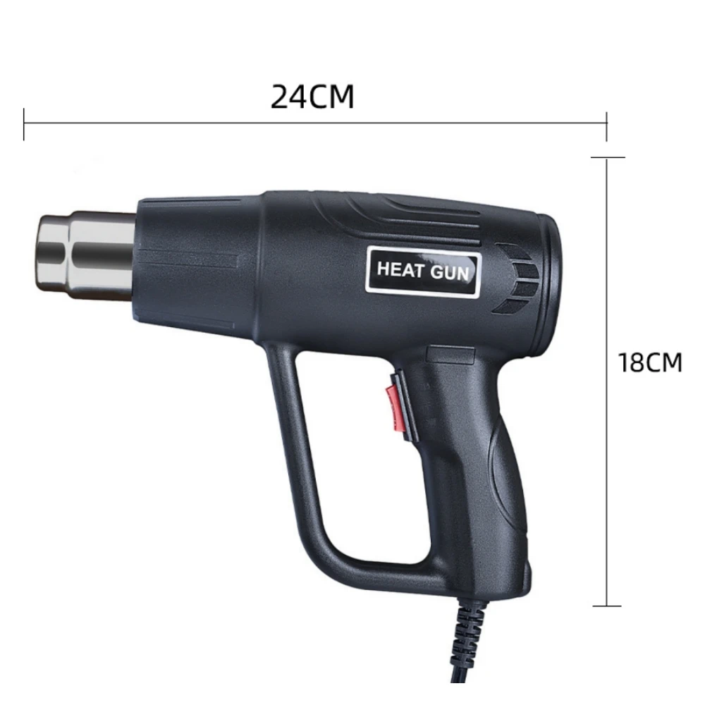 Black Color 220V eu Hot Air Gun Professional Electric Adjustable Temperature-controlled Building Hair dryer Soldering Heat gun 2