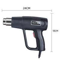 Black Color 220V eu Hot Air Gun Professional Electric Adjustable Temperature-controlled Building Hair dryer Soldering Heat gun 2