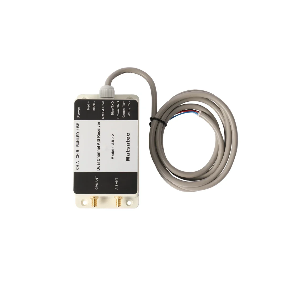 Marine AIS Transceiver Matsutec AR-12 marine Dual Channel AIS Receiver with RS232 RS422 USB output