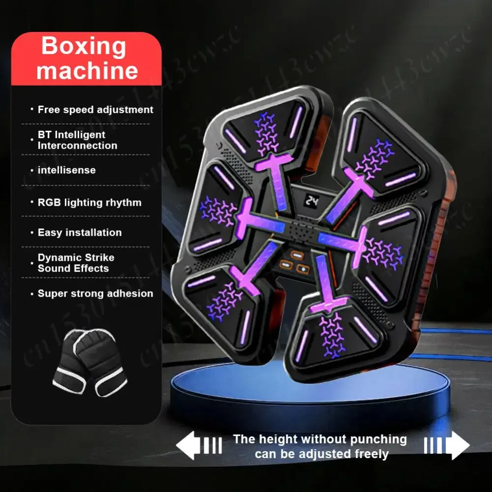 Smart Bluetooth Boxing Machine with Gloves,Smart Music Boxing Trainer Punching Equipment Bluetoot Wall-Mounted Wall Target Toys