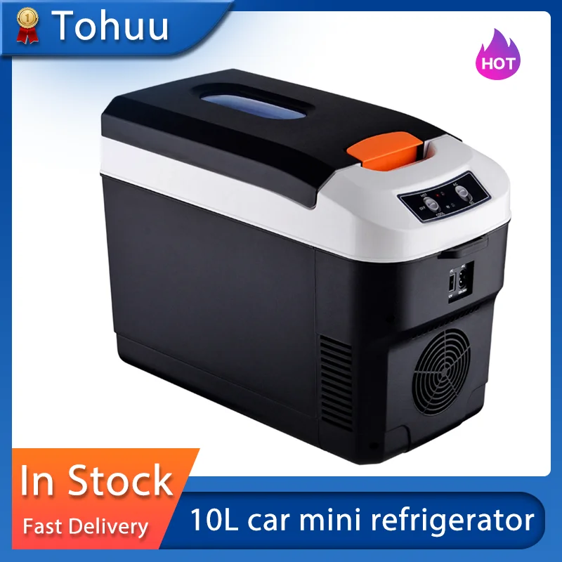 10l Small Refrigerator 12v 24vcar Home Dualuse Refrigerator Outdoor