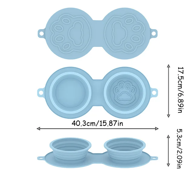Portable Foldable Dog Bowl: Outdoor Travel Dog Food & Water Bowl, Lightweight Pet Feeding Dish, 6