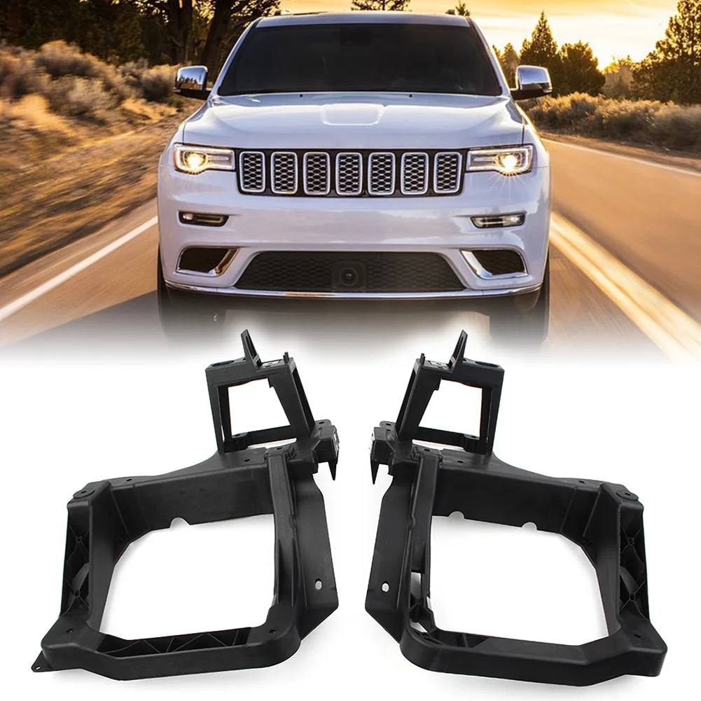 

Car Headlight Lamp Headlamp Bracket Set For Jeep Cherokee 2014 2015 2016 2017 2018 Left & Right Black Plastic 2Pcs