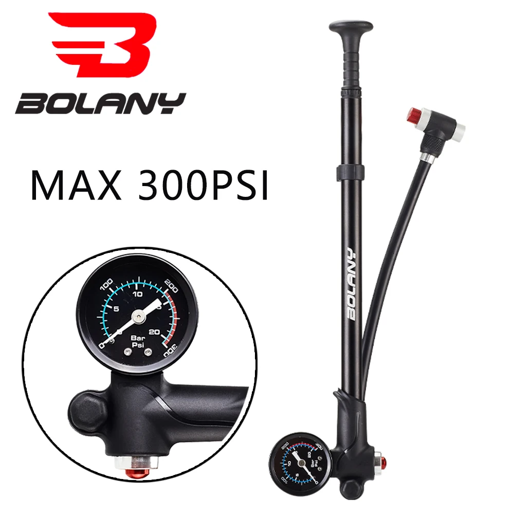 BOLANY Air Shock Pump for Bike Fork Max 300psi Air Suspension