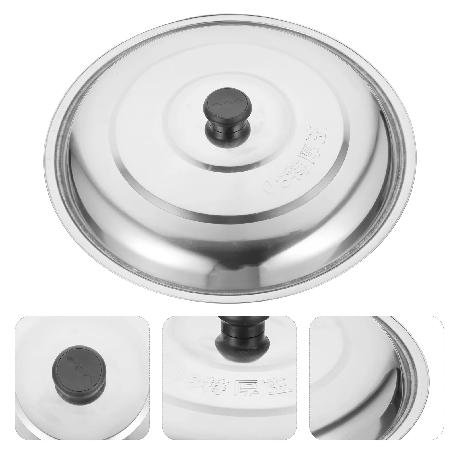 Stainless Steel Pan Lid Universal Lid 35Cm Cover Frying Pan Cookware Lids Cooking Dome Glass Pot Wok,cookware accessories