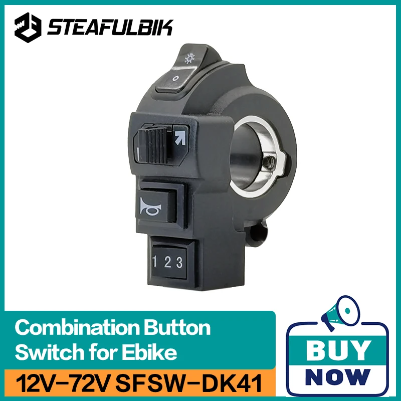 DK41 turn light Handlebar Horn and Headlight 22mm Combination Button Switch for Motorcycle E-bike Universal Refit Accessories