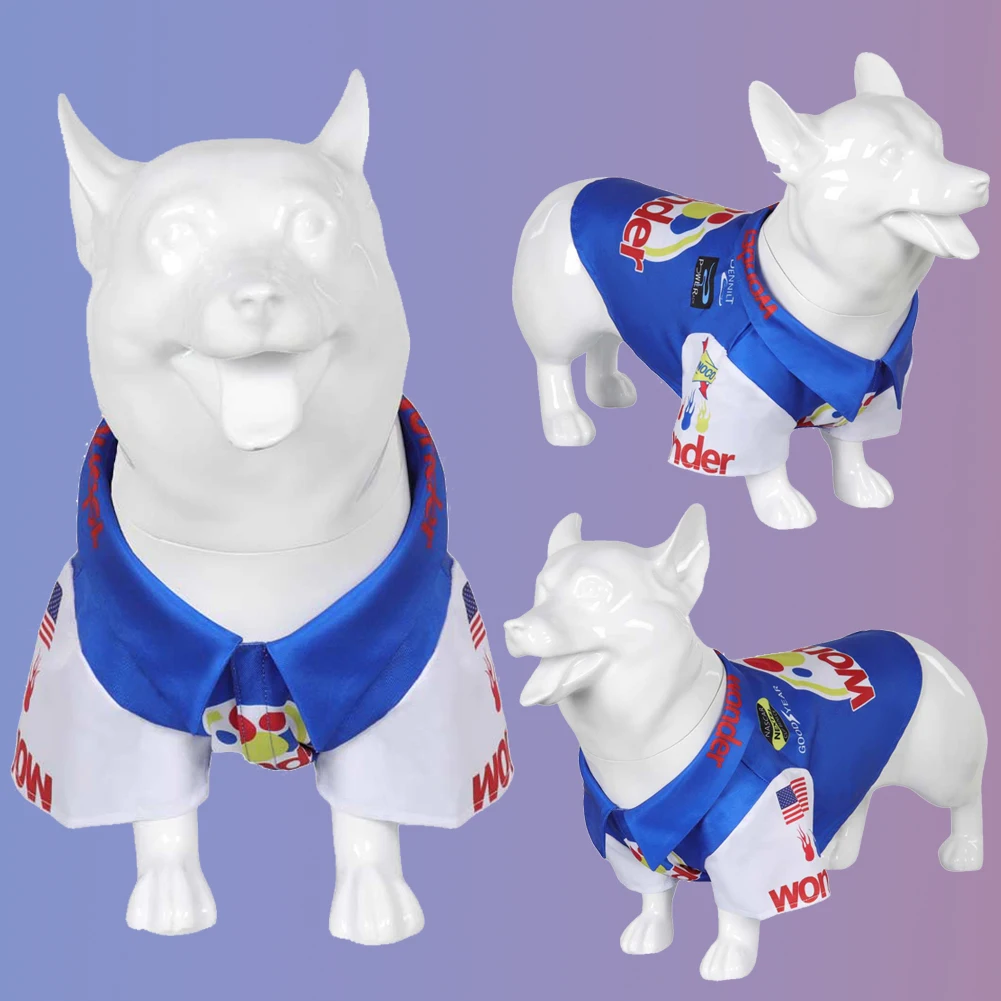 

Костюм для косплея собаки Рики Бобби, костюм среднего и маленького щенка из фильма «талладега» 2006, костюм для ночных гонок, костюм для Хэллоуина, карнавала, собаки