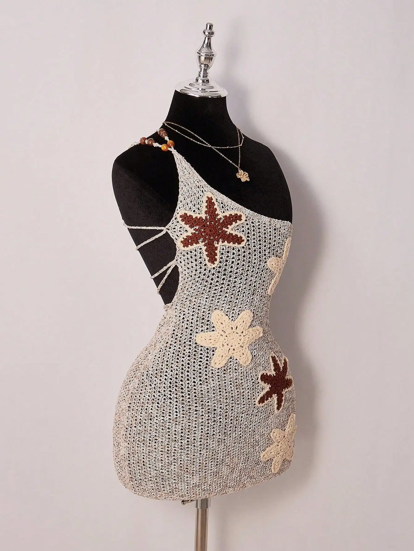 slim summer dress with coastal-inspired decoration