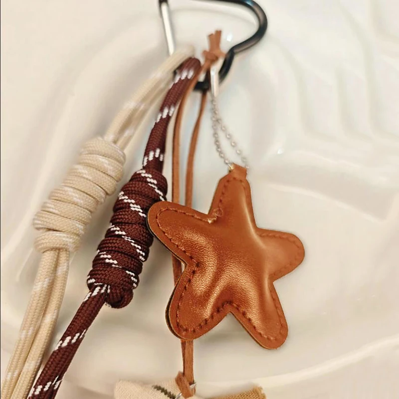 Creativity Bread Coffee Cup Soft Pendant Hairpin Brown Nylon Rope Woven KeyChain For Bag Car Simulation Coffee Charm