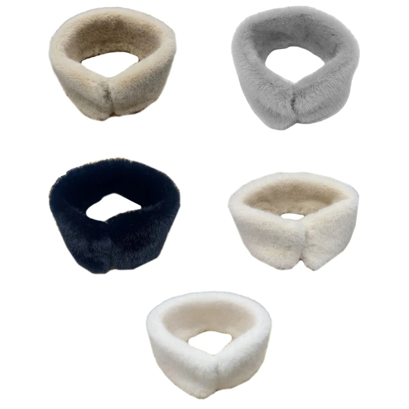 

New Imitation Furs Scarf for Women Winter Thicken Neck Warmer Camping Shopping Scarf