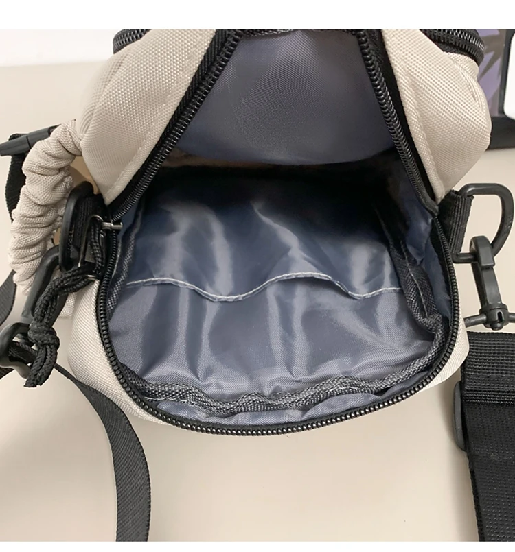 Kleine quadratische Tasche aus Nylongewebe für Männer und Frauen, mehrfarbige Umhängetasche für den täglichen Gebrauch von Studenten – Detail 25