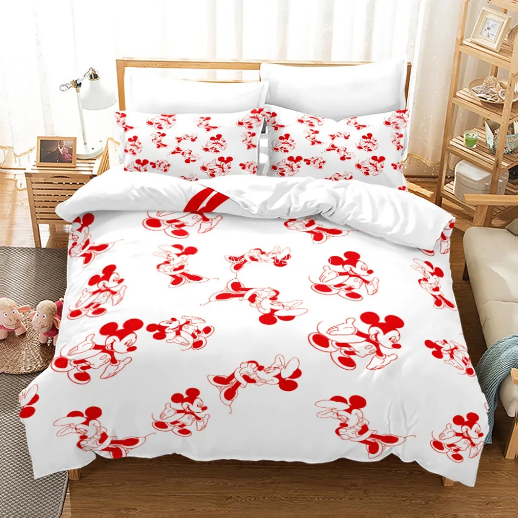 3d Mickey Minnie Mouse Bedding Set To Girls Decorate Room Twin Full