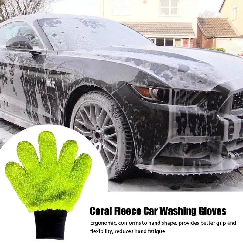 Mitts For Car Washing Wash Mitts Highly Absorbent For Car Detailing Cleaning Ergonomic Soft Automotive Polish Accessories