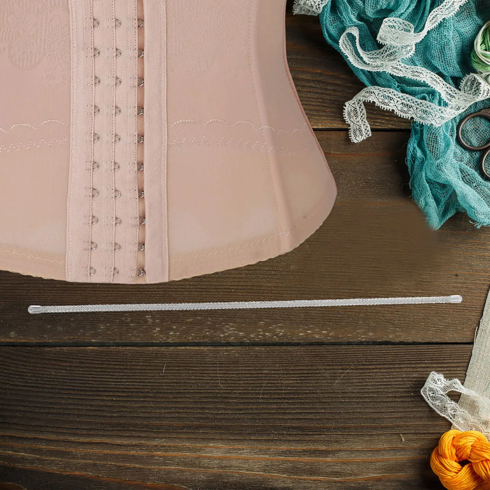 25개 스파이럴 스틸 본닝 메탈 코르셋 본닝, 코르셋 드레스 재봉용 DIY 내마모성 용품 의류 액세서리