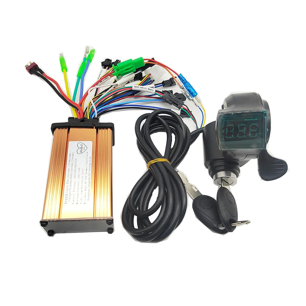 Electric Bike/Bicycle E-bike E-scooter Brushless Controller 24V 36V 48V 350W 10A 12A 15A 18A 20A with Twist Thumb Throttle