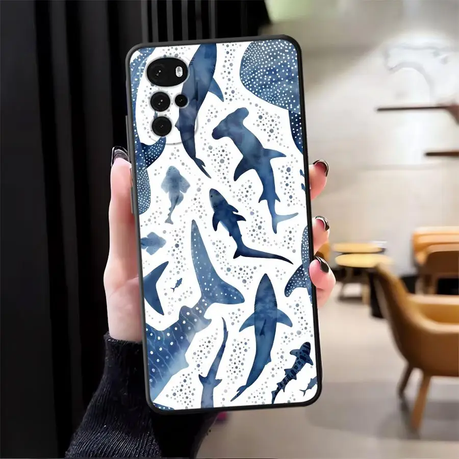 Ocean Shark Whale Design Phone Cover - Vibrant Aquatic-Themed Protective Case