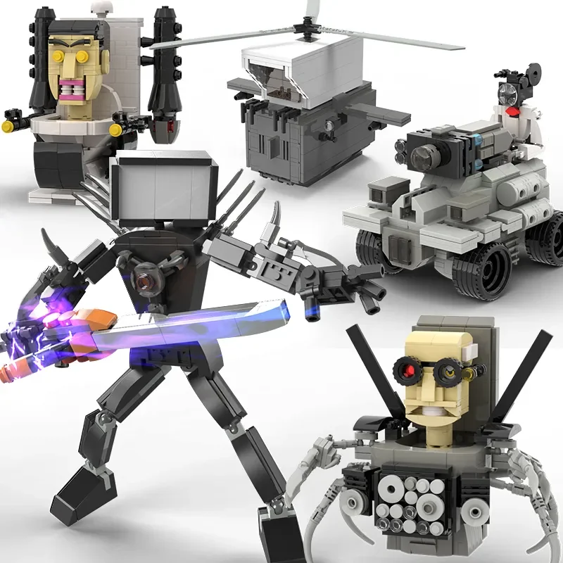 Skibidi Toilet Figure Building Blocks Toys Titan Cameraman Speakerman Bricks Model Toys Ragazzi Collection Toys Regali Per Bambini