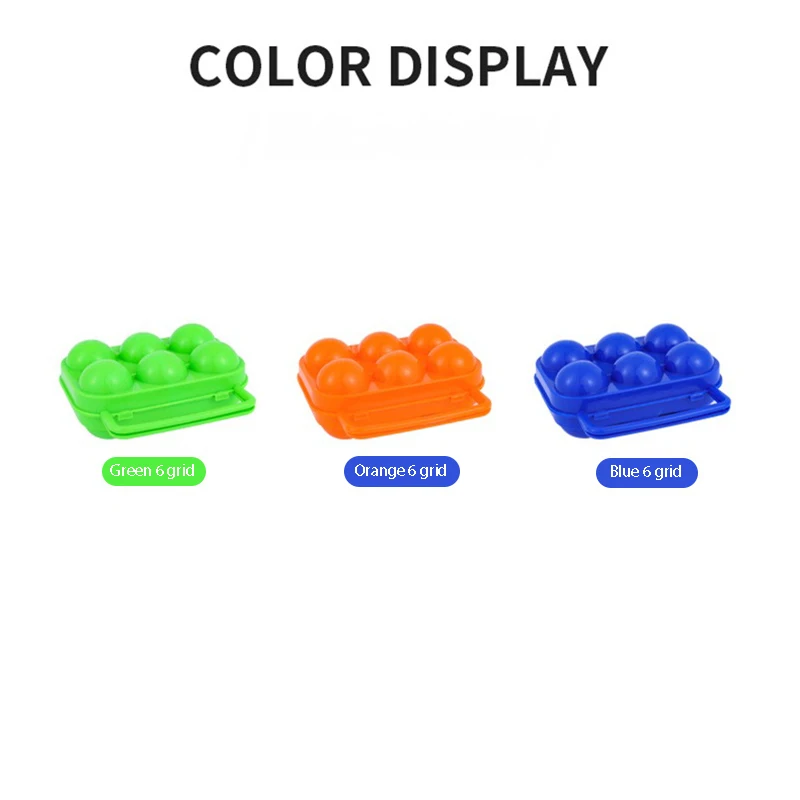 6 Eggs Storage Box Crisper Outdoor picnic portable plastic Egg box Case Folding Basket Portable Carry egg storage box egg storage container