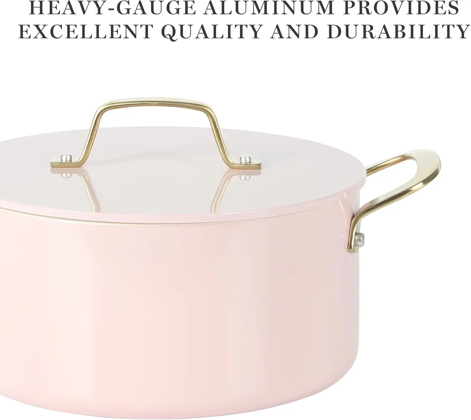 Free Ceramic Interior 10 Piece Heavy Gauge Enamel Aluminum Pots and Pans Cookware Set 4