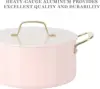 Free Ceramic Interior 10 Piece Heavy Gauge Enamel Aluminum Pots and Pans Cookware Set 4