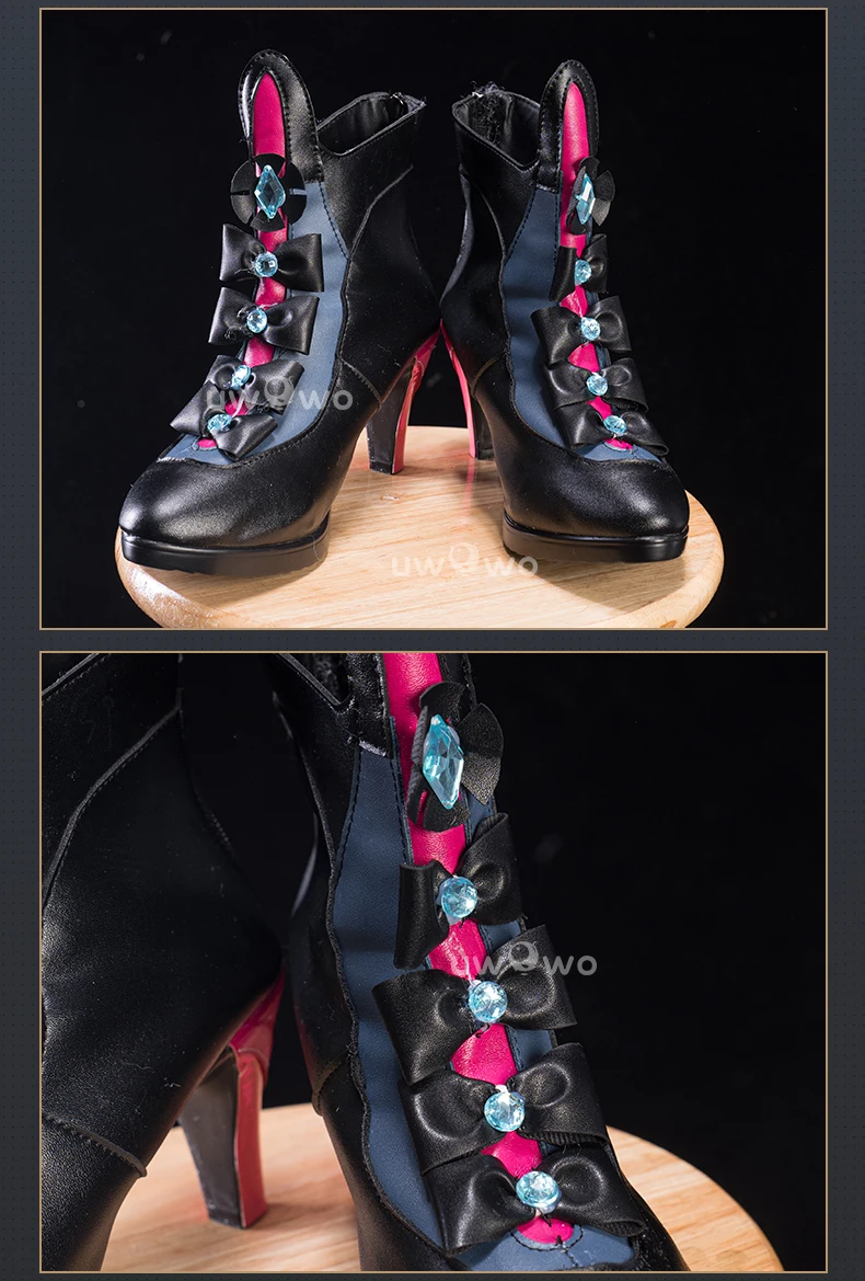Carlotta Wuthering Waves Montelli Cosplay Schuhe Schwarz Größe 36-43 13 Carlotta Wuthering Waves Montelli Cosplay Schuhe Schwarz Größe 36-43 4