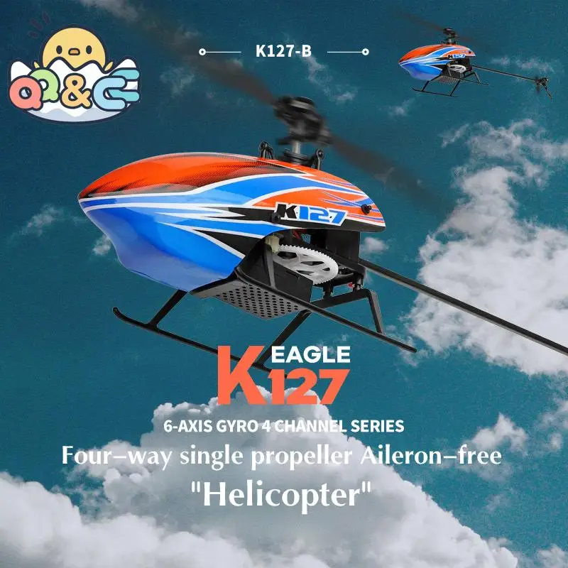 

WLtoys K127 RC Helicopter Plane mini Drone 2.4G 4CH 6-Aixs With Air Pressure Fixed Height RTF Model Airplane Toys for Kid Gifts